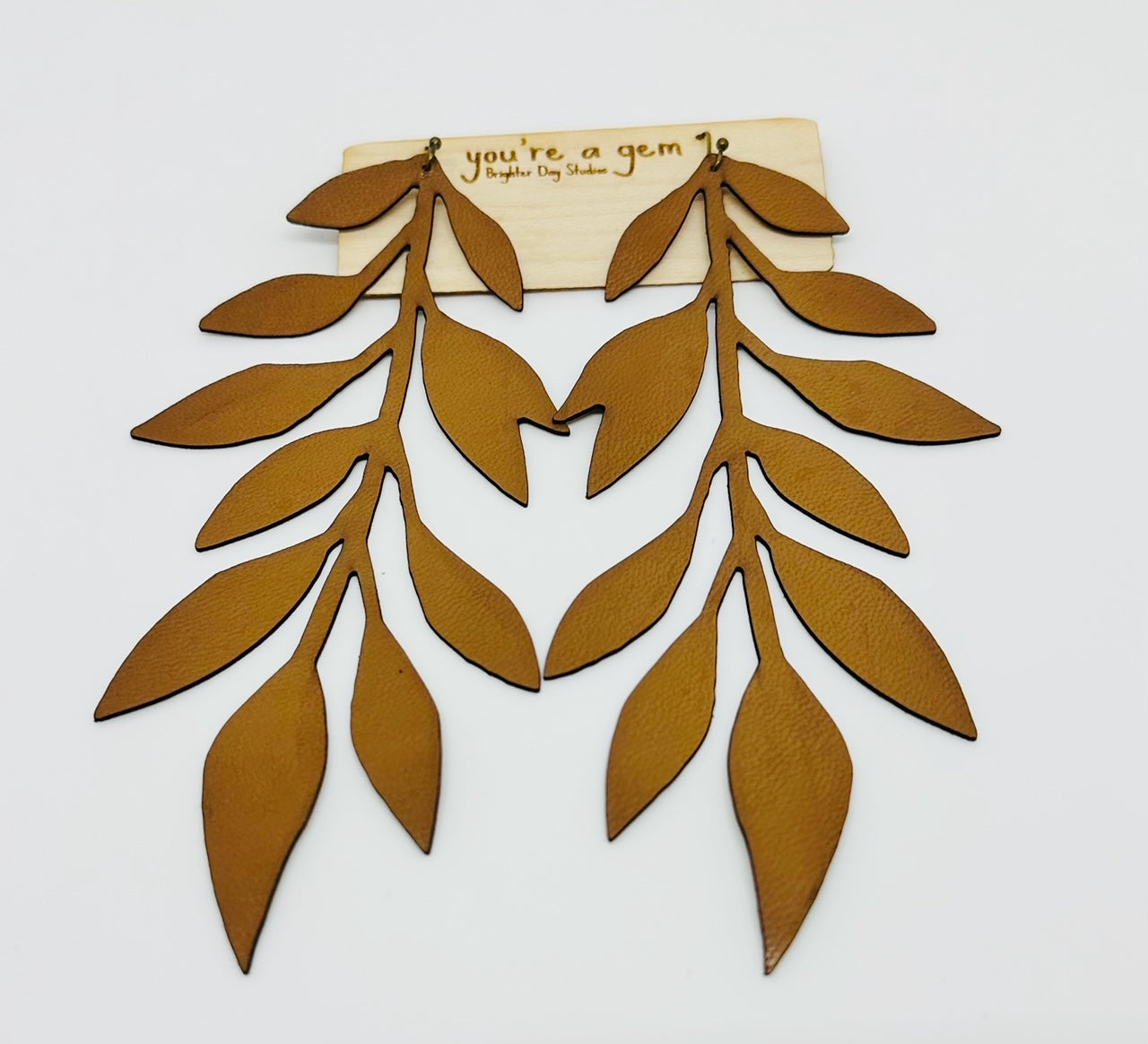 Leaf Leather Earrings