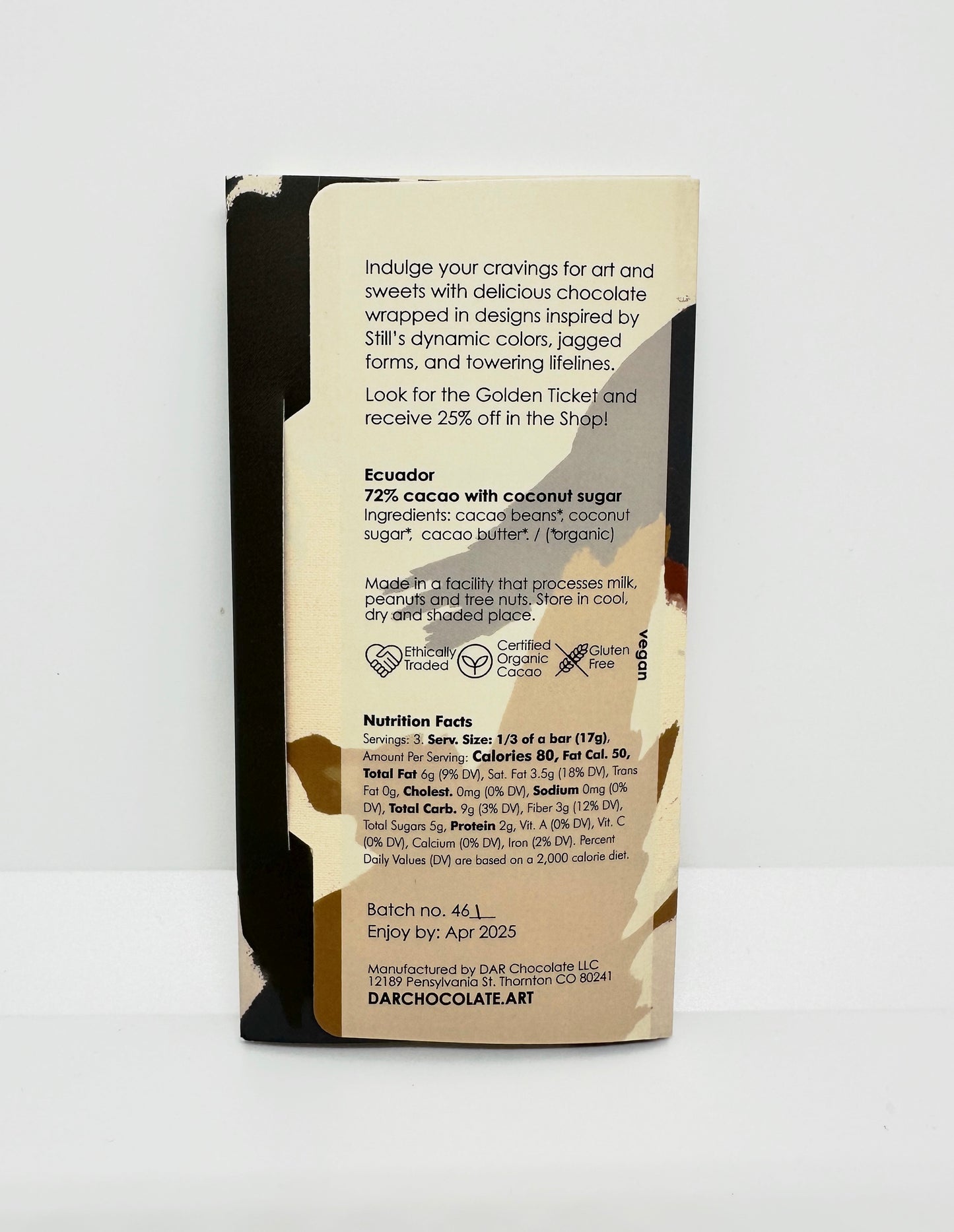 Dar Chocolate Art Bar