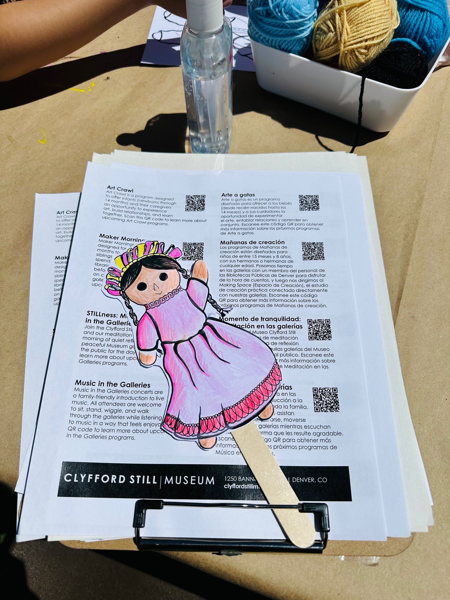 Image displaying one muñecas sticker on stick.