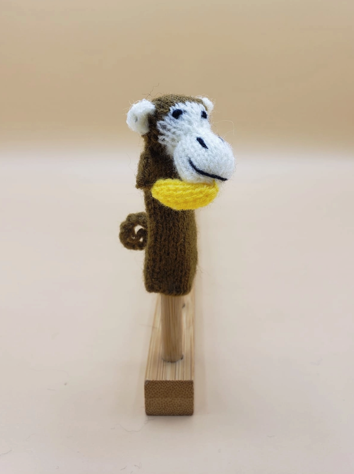 Image of Monkey Hand Knit Puppet.