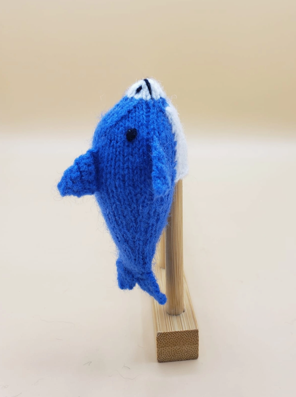 Image of Dolphin Hand Knit Puppet.