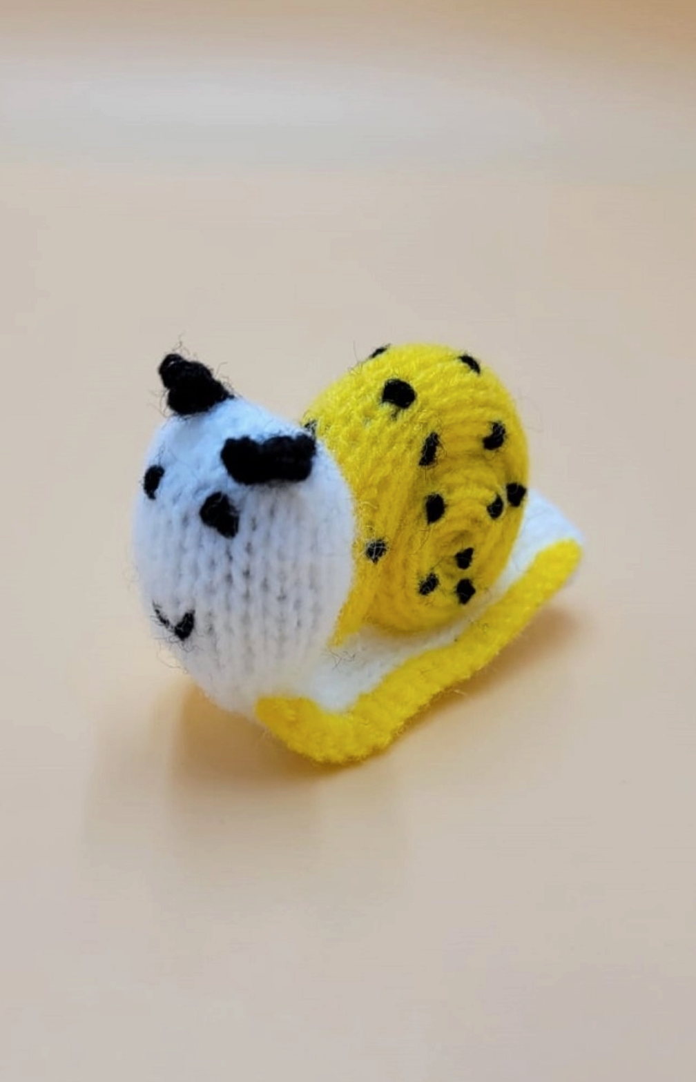 Image of Snail Hand Knit Puppet.
