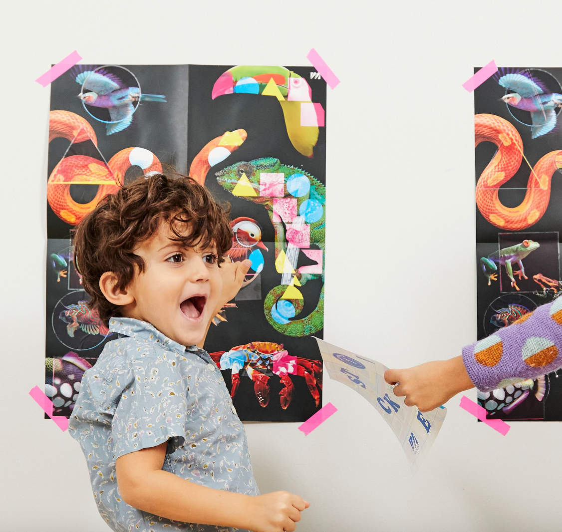 Child showing emotion using MAJO Activity Packs.