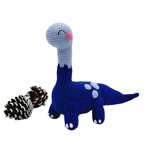 Blue Crotchet Dinosaur.
