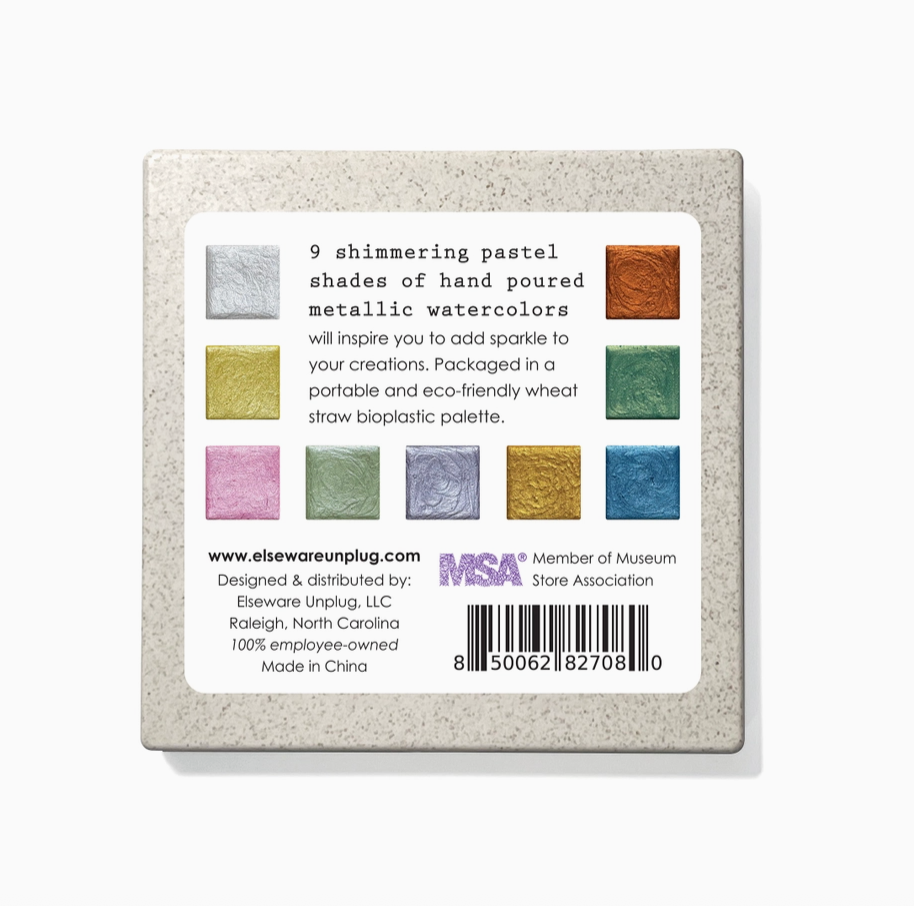 Metallic Watercolors - Portable, Eco-Friendly - 9 Colors