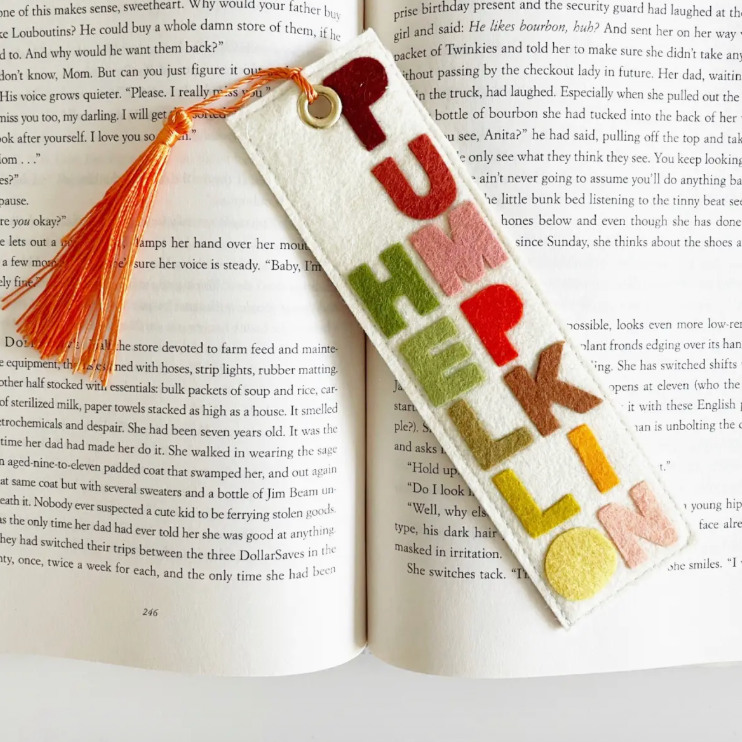 Colorful felt bookmark with tassel