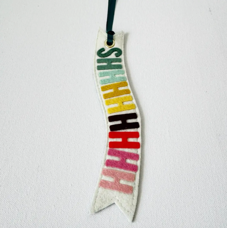 Colorful felt bookmark with tassel