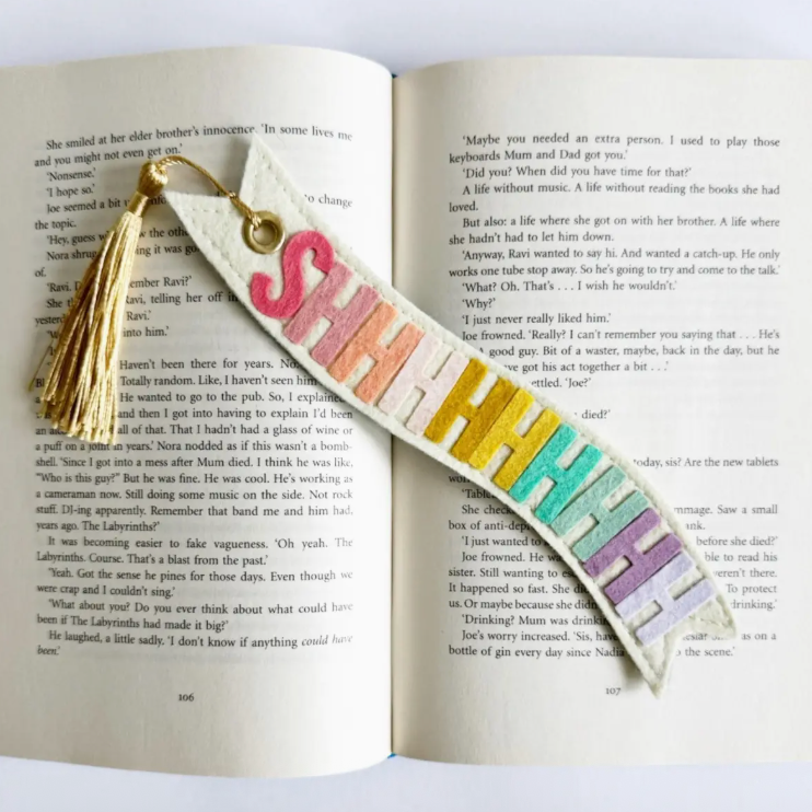 Colorful felt bookmark with tassel