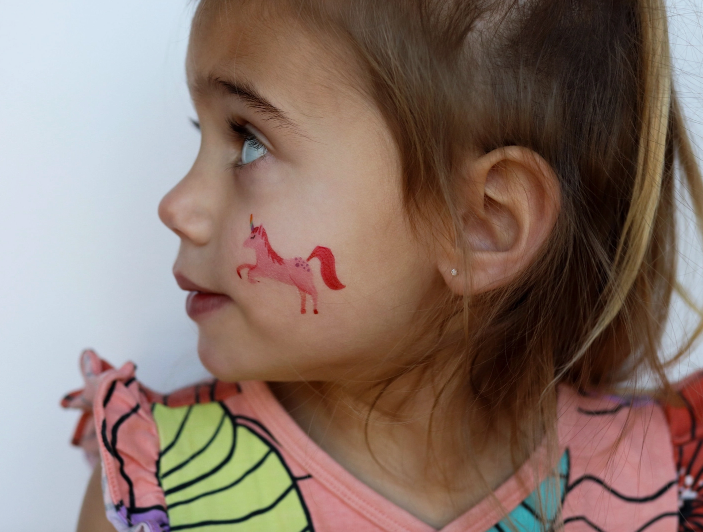 Temporary tattoo of a unicorn