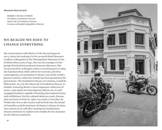 Inside look of the book 'The Future of the Museum 28 Dialogues' by András Szántó