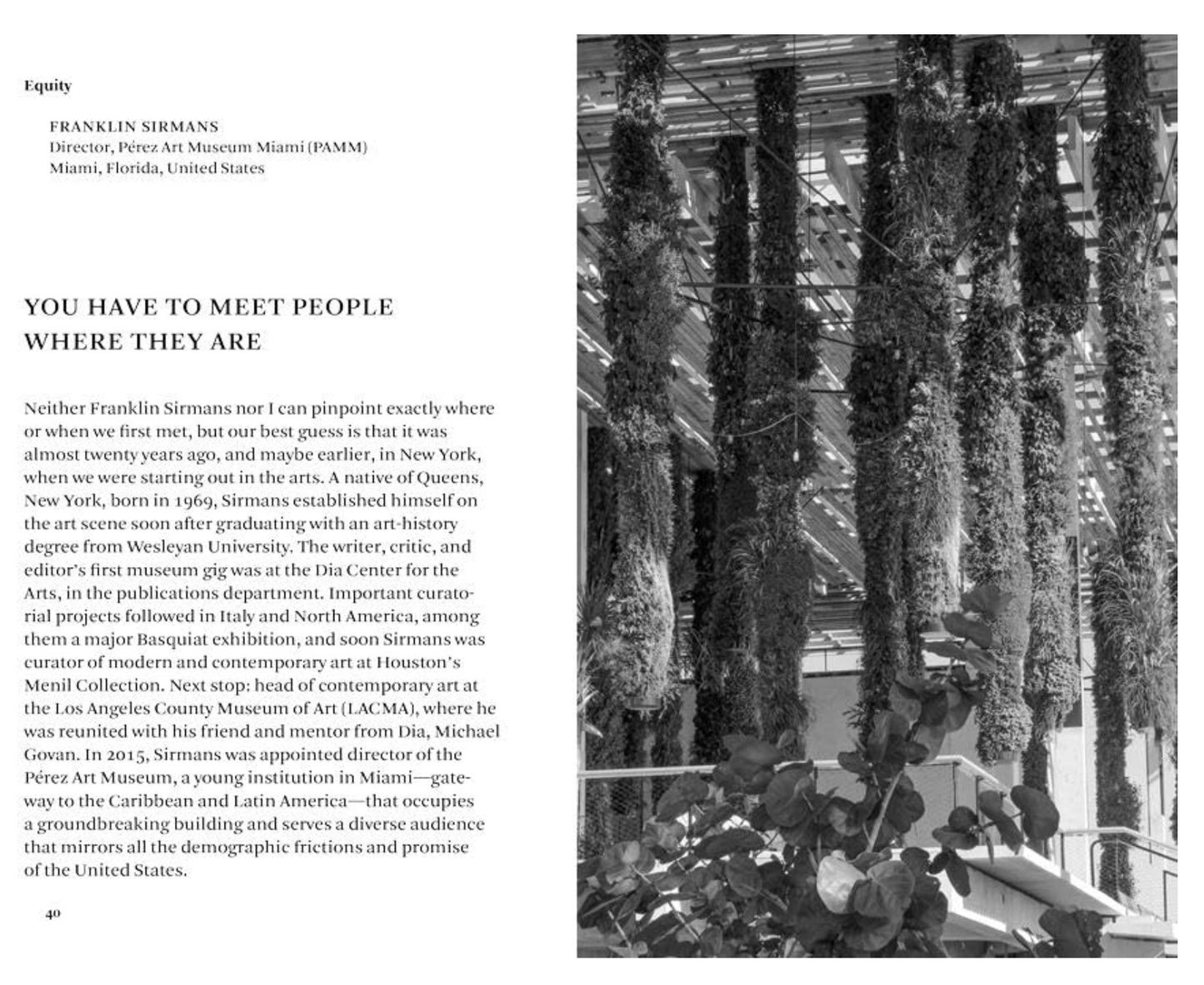 Inside look of the book 'The Future of the Museum 28 Dialogues' by András Szántó
