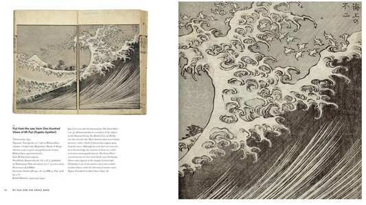 Illustration of a wave with text on a page, likely from a book or magazine.