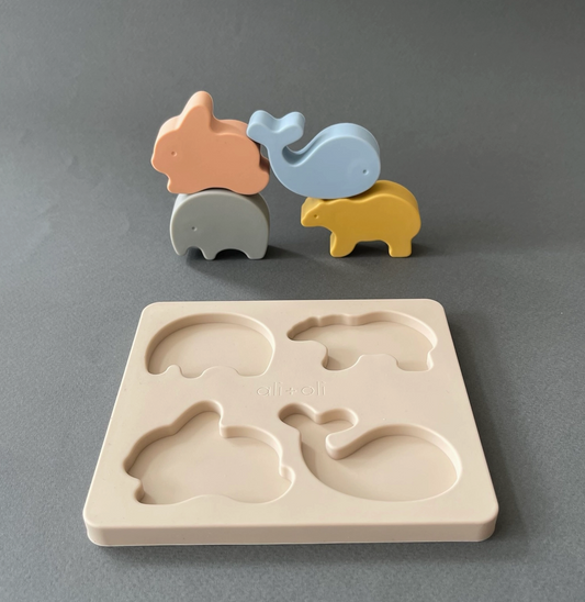 Baby Soft Silicone Mini-Animal Puzzle