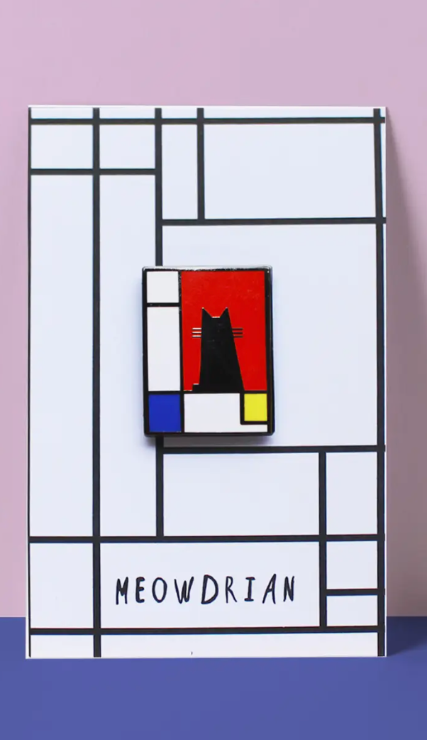 Meowdrian Pin.
