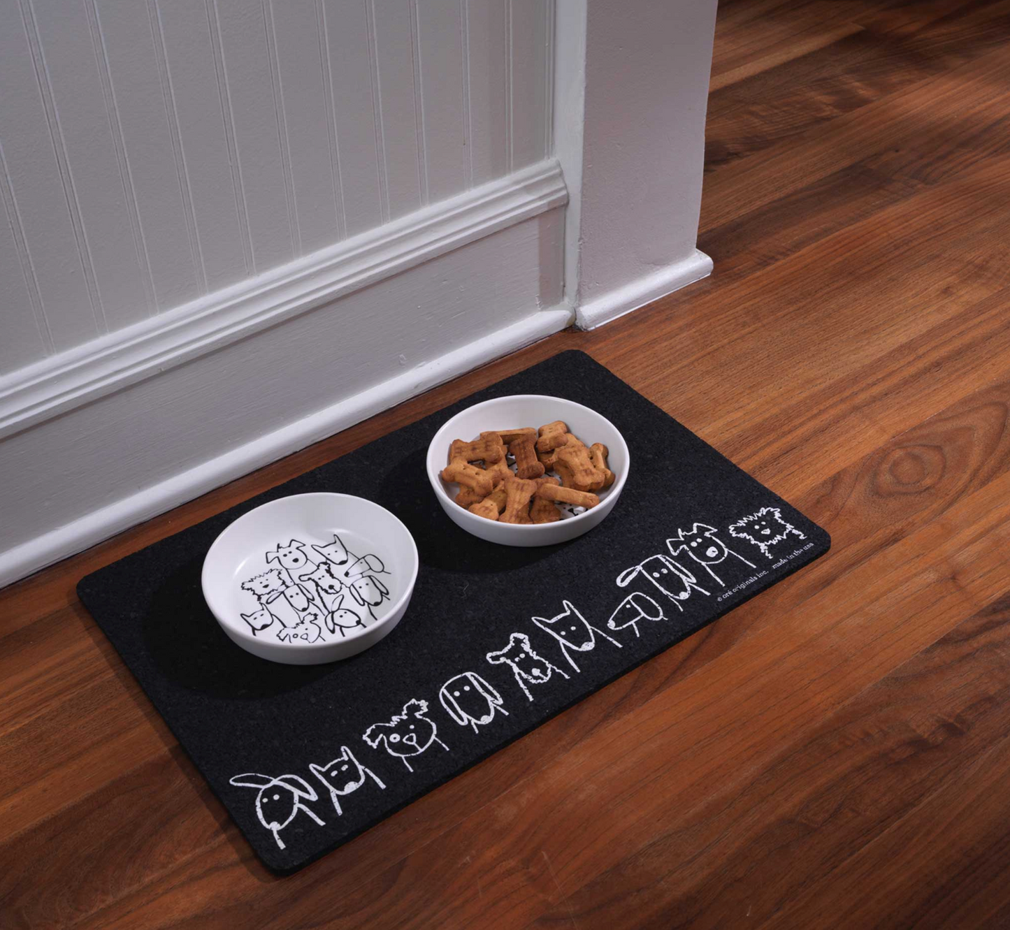 Image of Treats on Dog Pet Mat.