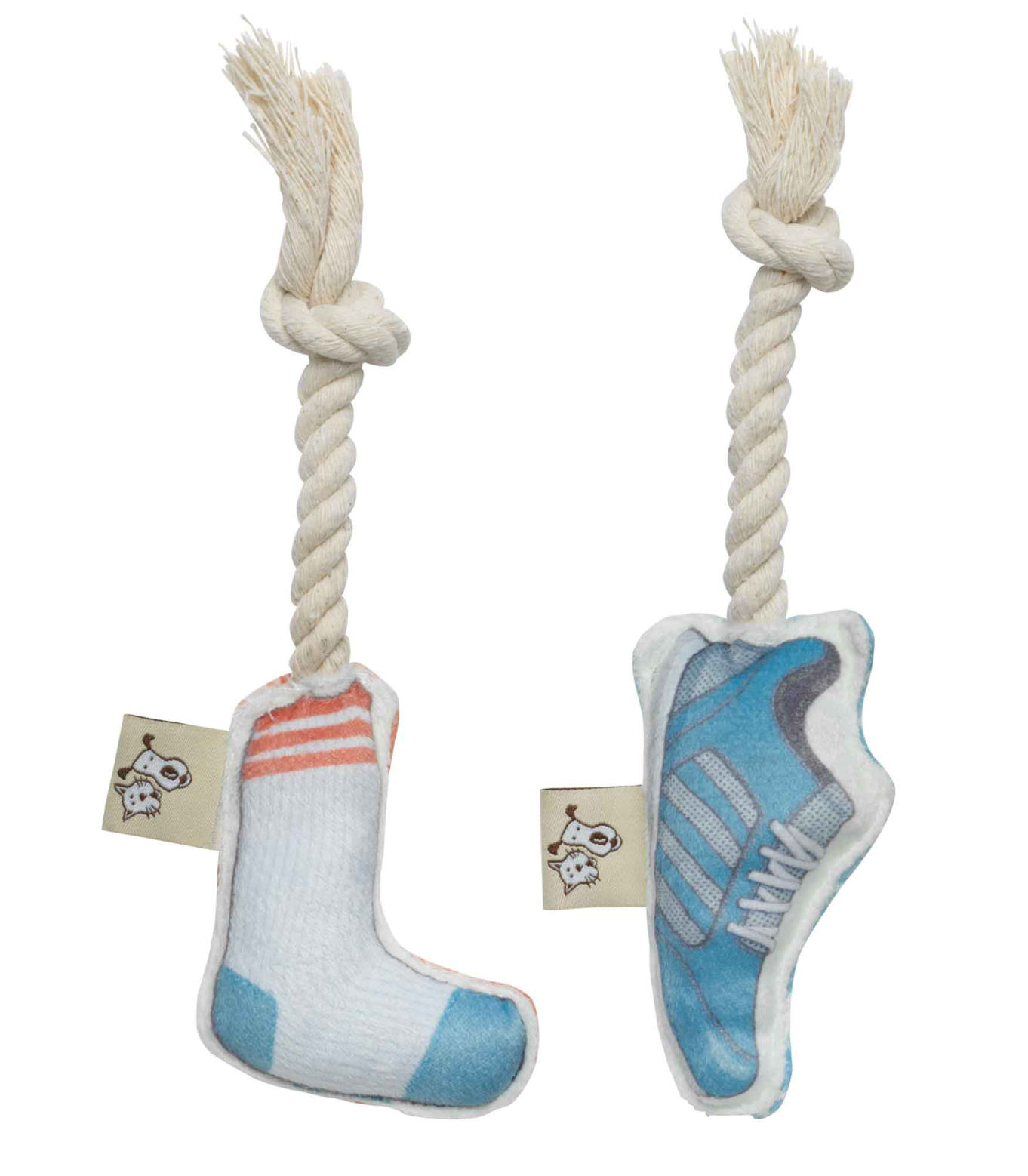 Image of Sock and Shoe Mini Dog Toy.