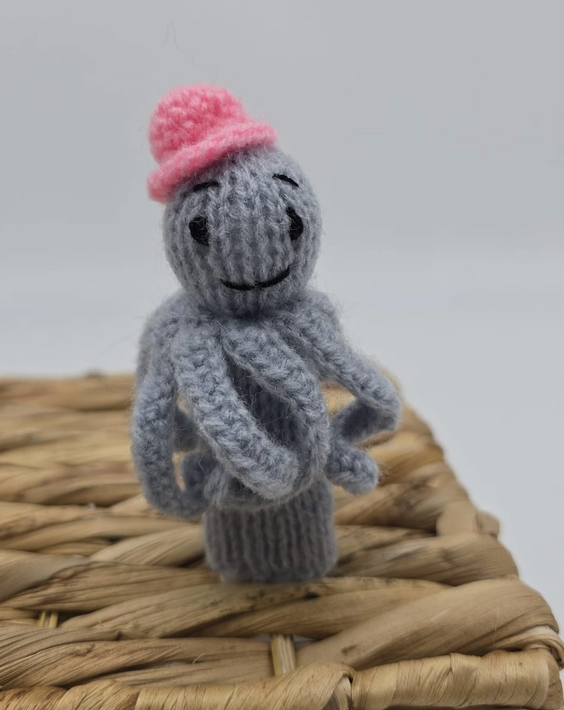 Hand Knit Finger Puppet