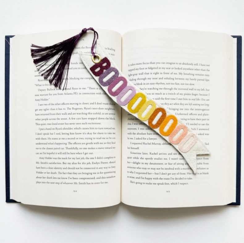Colorful felt bookmark with tassel