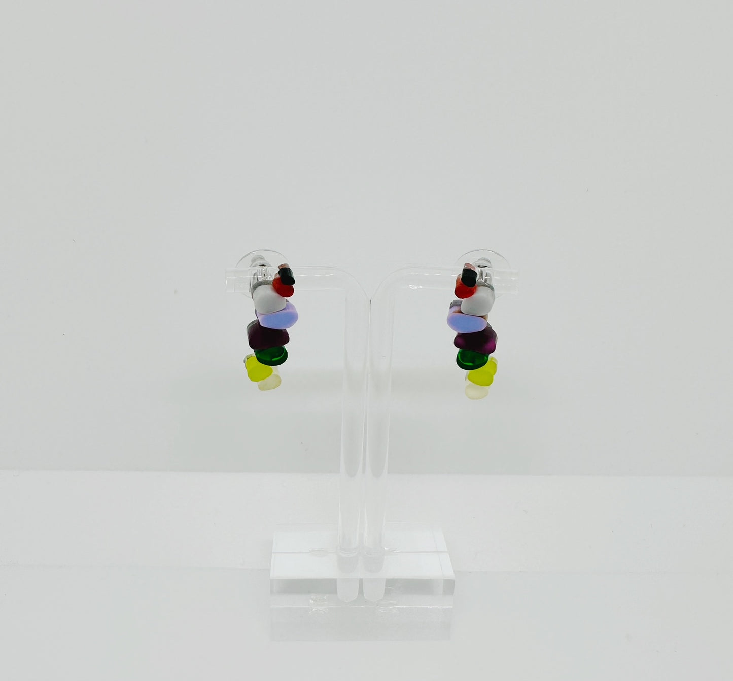 Acrylic ‘Drop Stud’ earrings in soft colors 