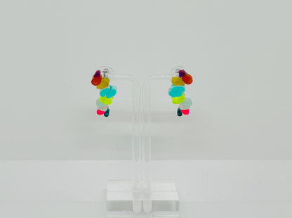 Acrylic ‘Drop Stud’ earrings in bright colors 