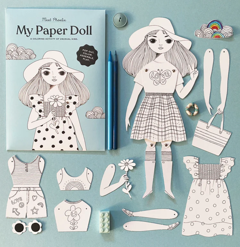 Coloring Paper Doll Kits