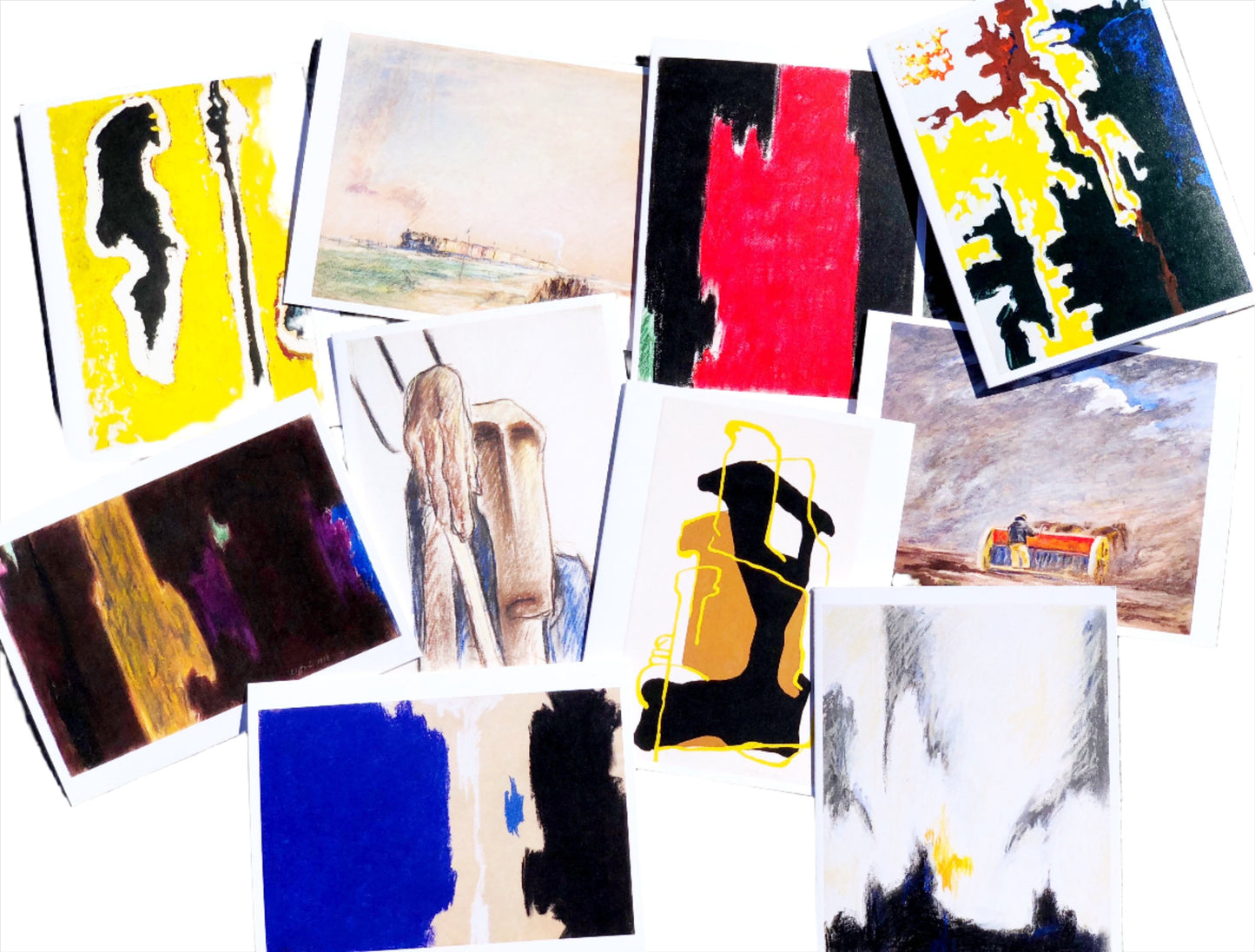 Assortment of notecards from the Clyfford Still Works on Paper Note Card Set