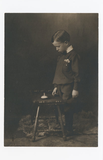 Clyfford Still Postcard featuring a photograph of Clyfford Still as a child