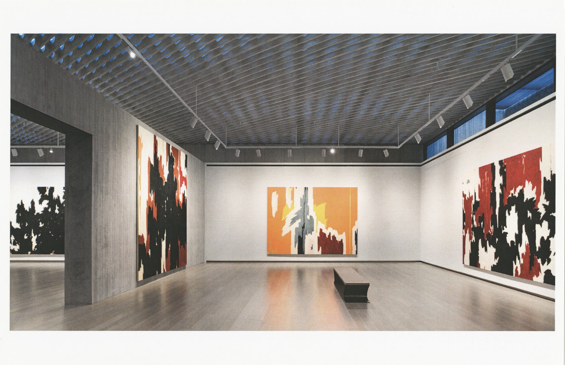 Clyfford Still Postcard featuring a photograph of the inside of the Clyfford Still Museum