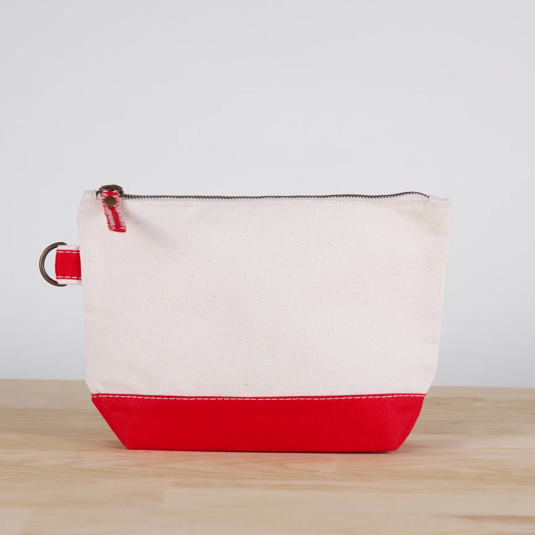 Back of Red All In Zip Top Pouch.