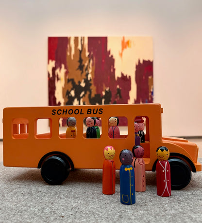 Mr. Ellie Pooh Handmade Wooden School Bus