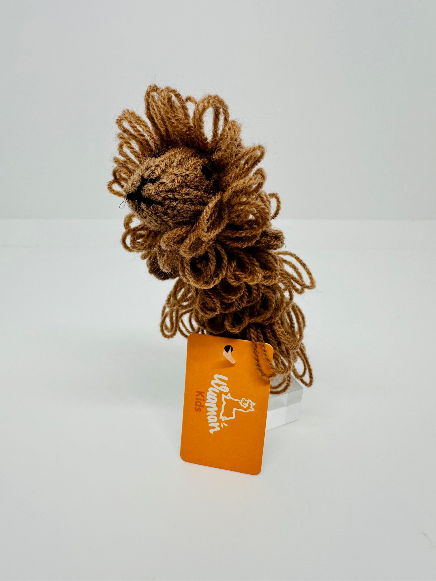 Image of Tan Sheep Hand Knit Puppet.