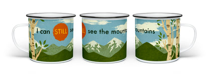 Different views of Mountain Camp Mug.