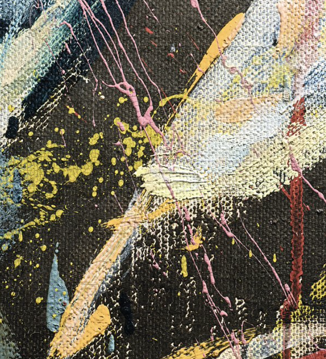 Closeup painting picture from ‘Jackson Pollock's Mural: Energy Made Visible’