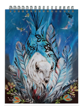 “Indigenous Sketchbook: Buffalo Spirit” authentic indigenous art cover