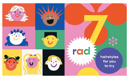 “The 90’s! A Totally Rad Counting Book”. With vibrant illustrations of smiling faces in Kim Drane’s happy and colorful style.