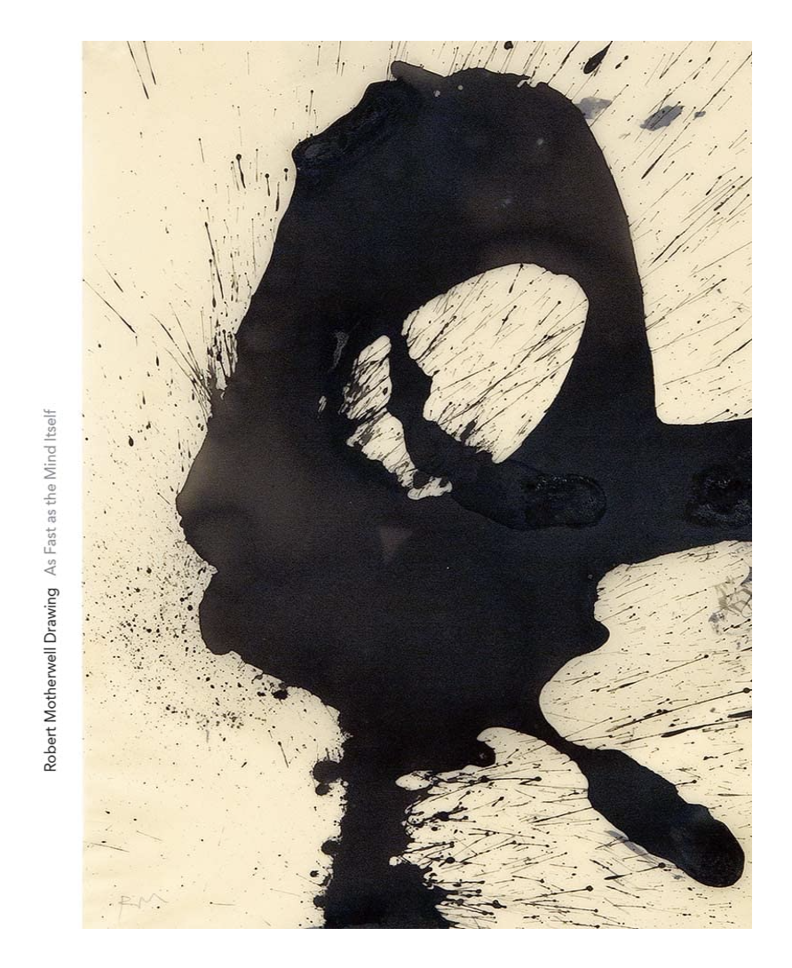 Paperback book cover, “Robert Motherwell Drawing”.