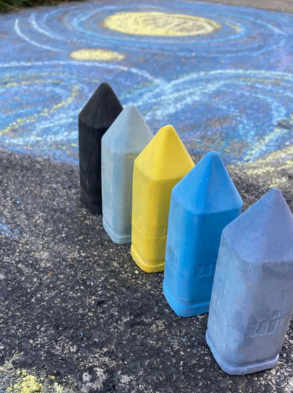 Image of Chunky Sidewalk Chalk in starry night colors.