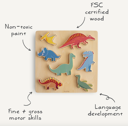 Image describing Dinosaur Wooden Puzzle.