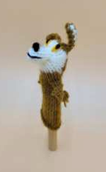 Image of Wolf Hand Knit Puppet.