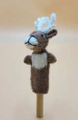 Image of Reindeer Hand Knit Puppet.