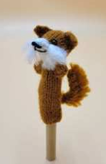 Image of Squirrel Hand Knit Puppet.