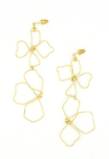 Photograph of Continuous Line Art Earrings Wildflower.