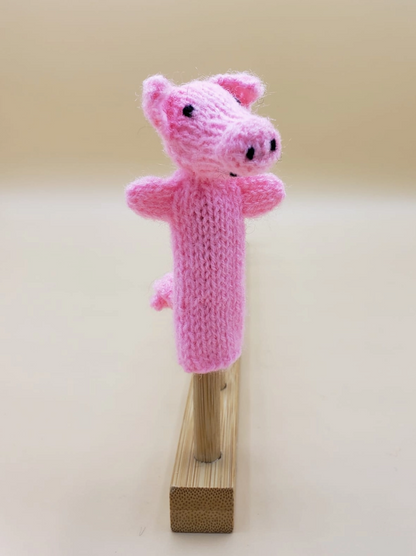 Image of Pig Hand Knit Puppet.