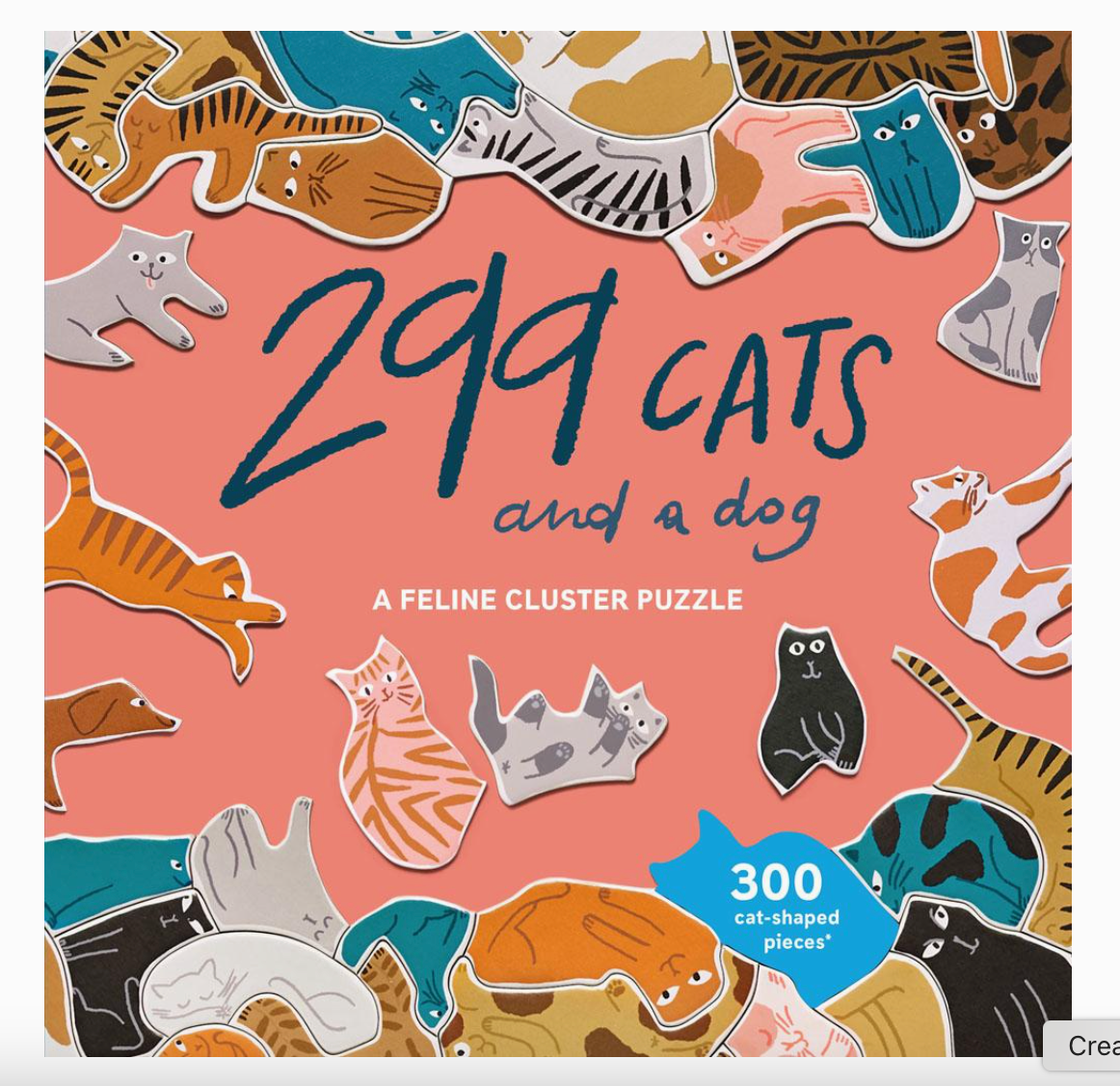 Photo of the box of the 299 Cats and a Dog Puzzle.