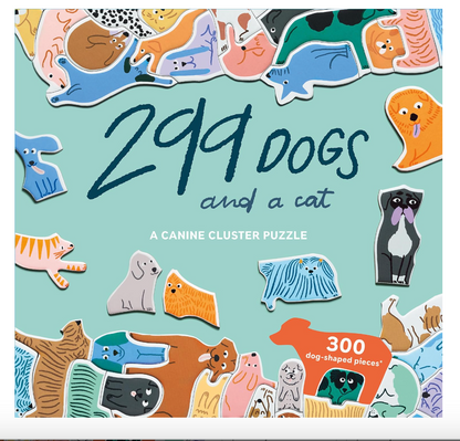 299 Dogs (and a cat) 300 Piece Cluster Puzzle