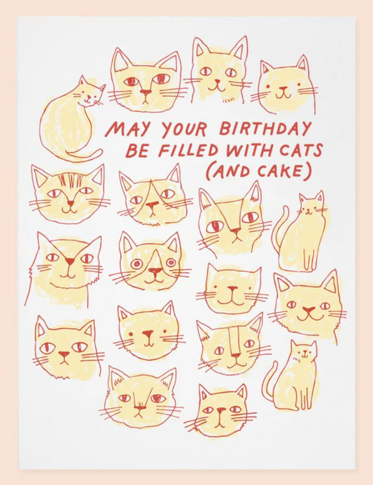 Cats and Cake Birthday Card