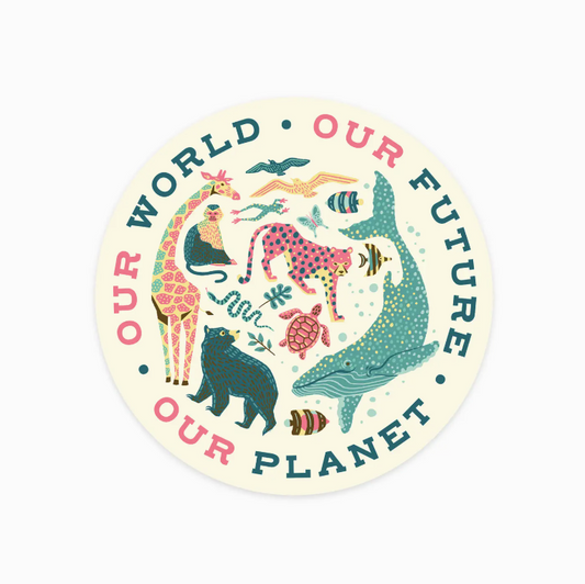 Young Conservationist Animal World Future Planet Sticker