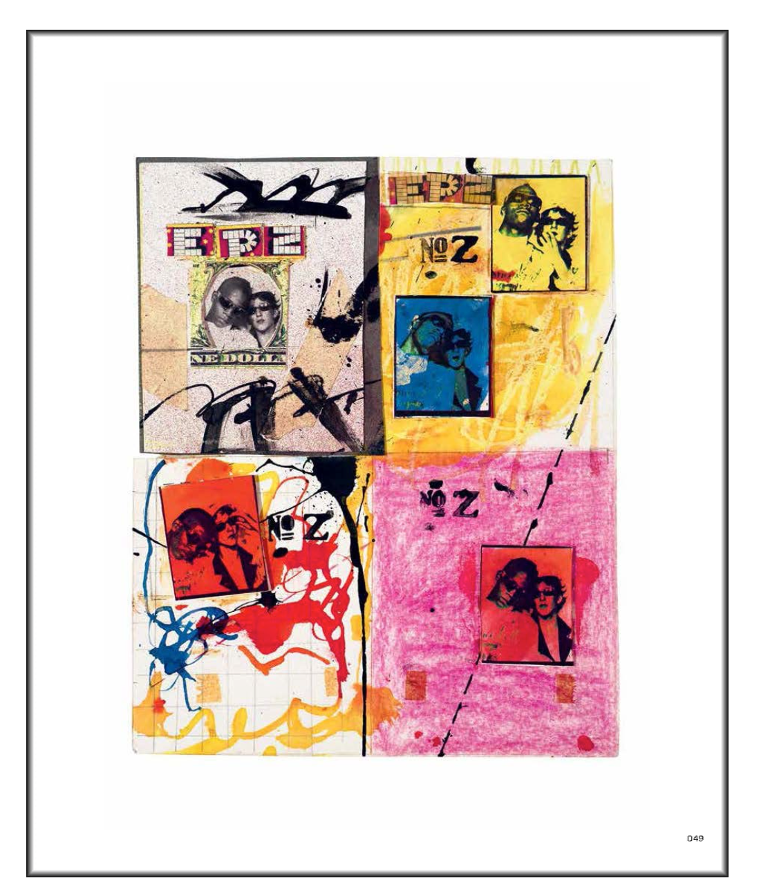 Colorful abstract art piece with various shapes and patterns from the book.