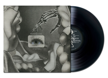 Vinyl record with a black and white cover featuring an eye and skeleton hand.