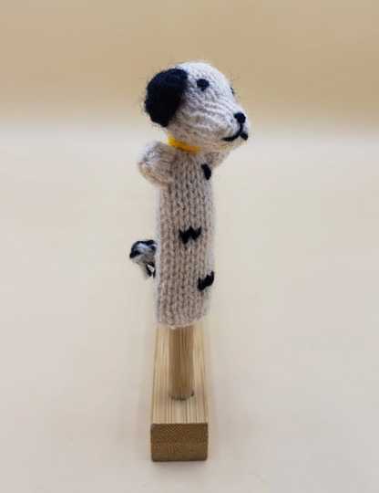 Image of Tan Dog Hand Knit Puppet.